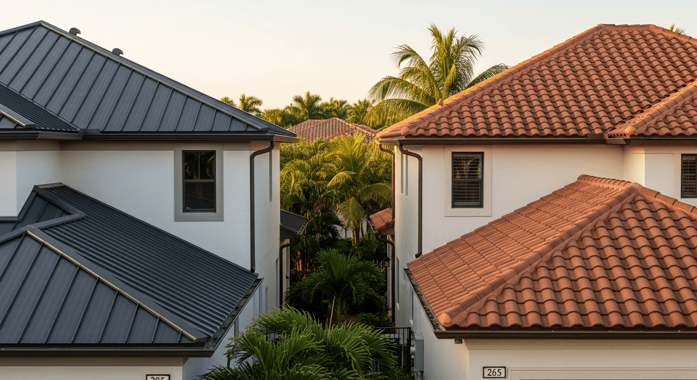 Metal Roof vs Tile Roof in South Florida: Complete 2026 Comparison