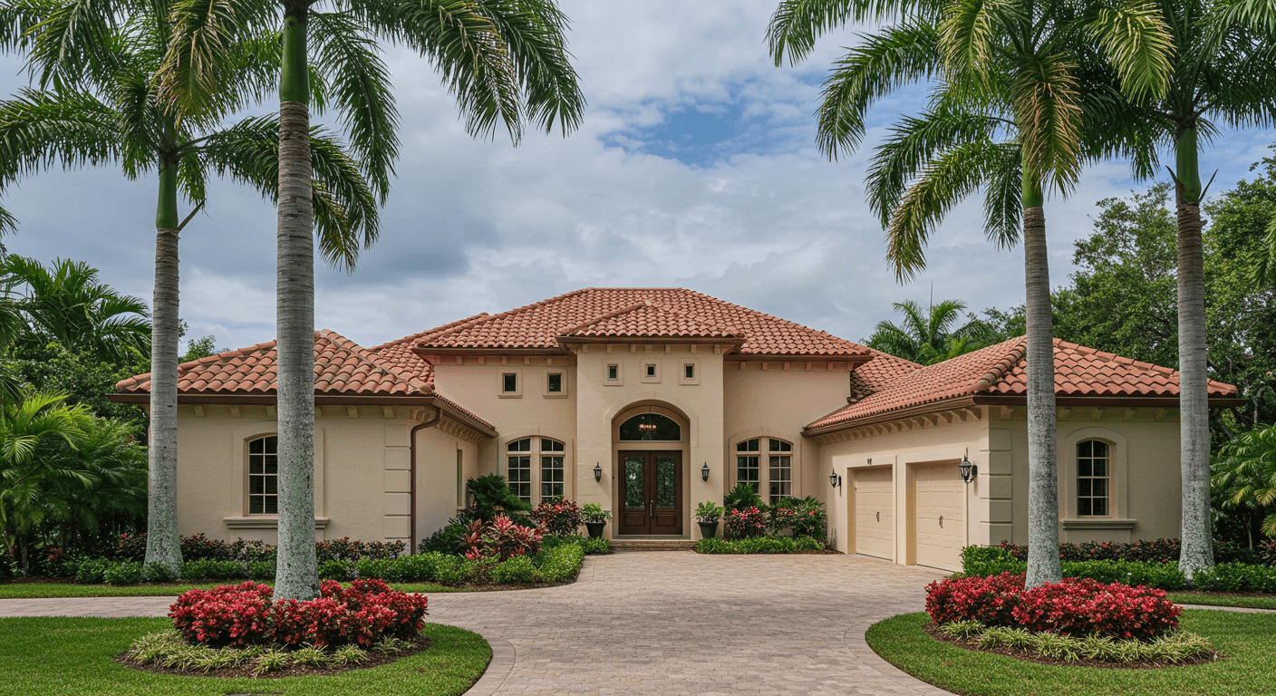 Pinecrest Estate — Barrel Tile Street View - Tile Roofing roofing project in Pinecrest, FL