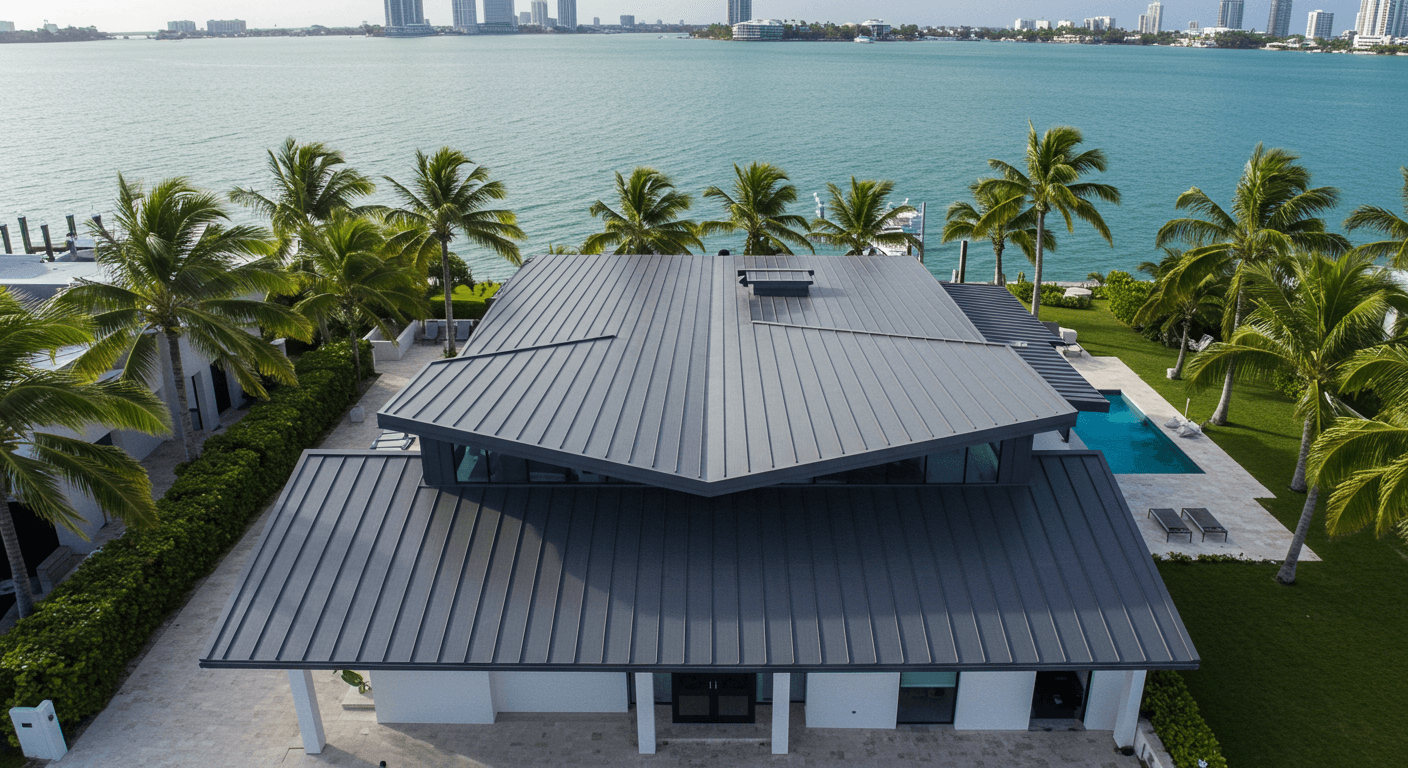 Key Biscayne Waterfront — Standing Seam Metal - Metal Roofing roofing project in Key Biscayne, FL