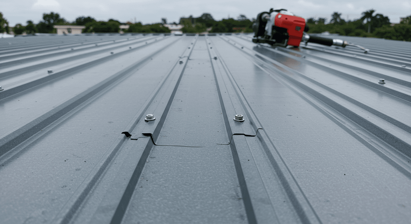 Aventura — Standing Seam Mechanical Lock Detail - Metal Roofing roofing project in Aventura, FL