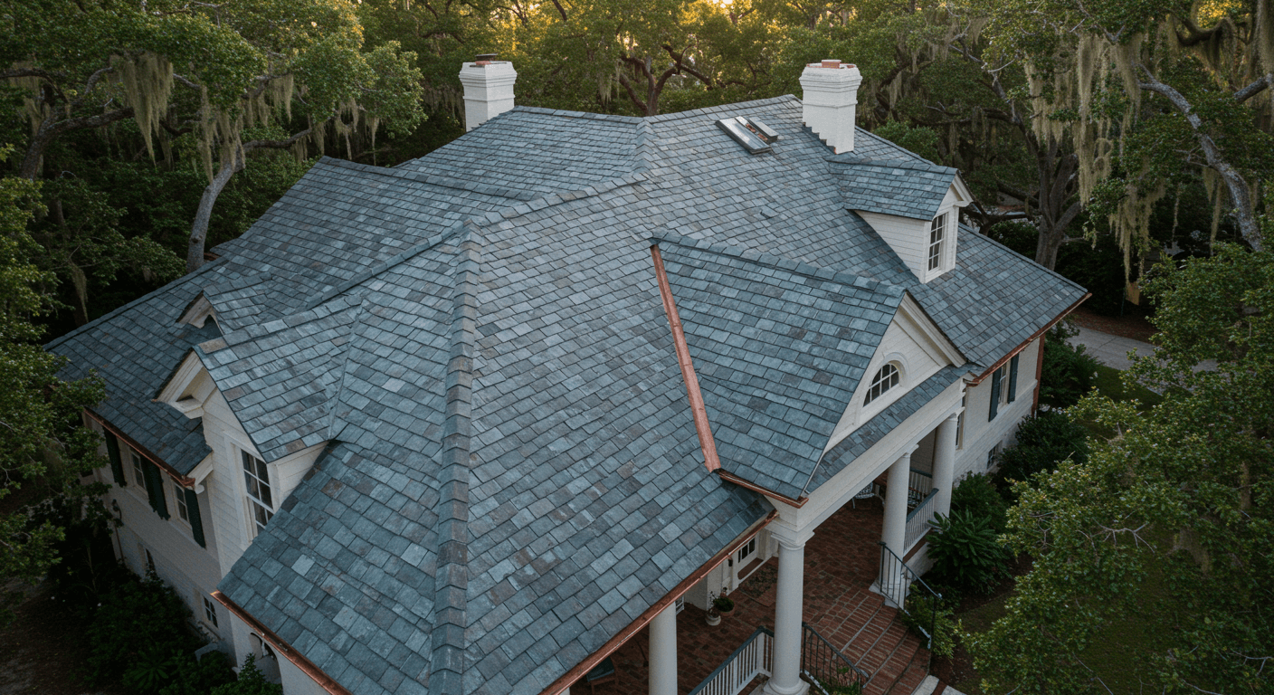 Coconut Grove Historic — Natural Slate Roof - Residential Roofing roofing project in Coconut Grove, FL